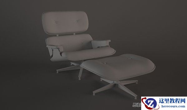 3dsMax制作埃姆斯时尚休闲椅的椅腿
