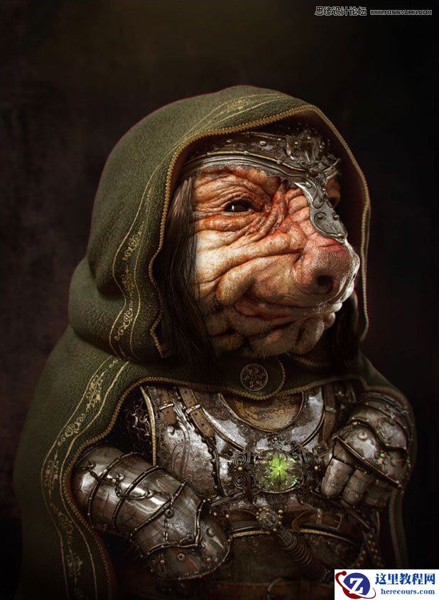 3DMAX制作身穿盔甲的外星人教程