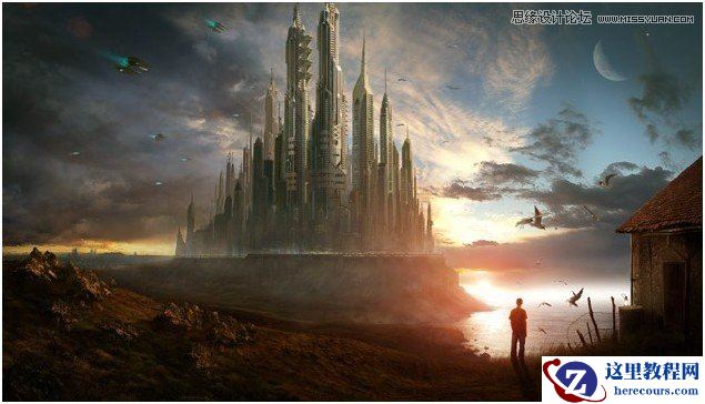 3Dx Max制作月光下的城堡CG场景教程