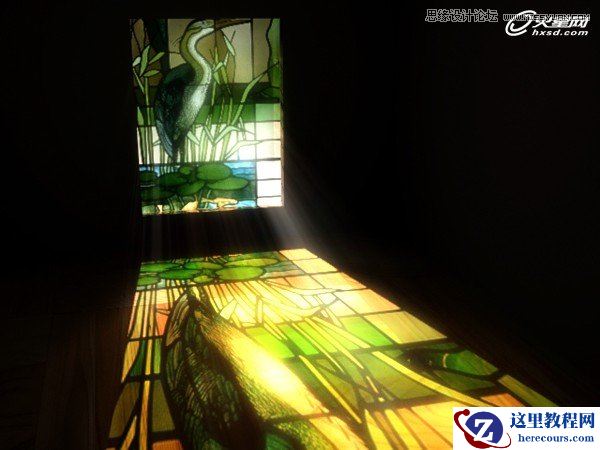 3ds Max打造彩色玻璃效果图教程
