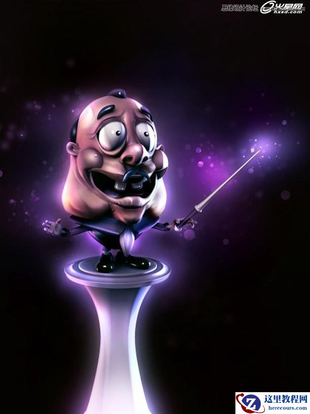 3ds Max绘制卡通立体效果的指挥家