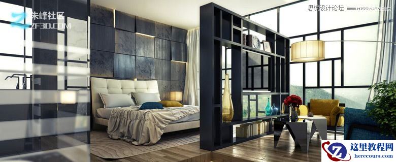 3dmax制作个性卧室效果图教程