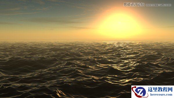 3dmax创建一个美丽的日落场景教程