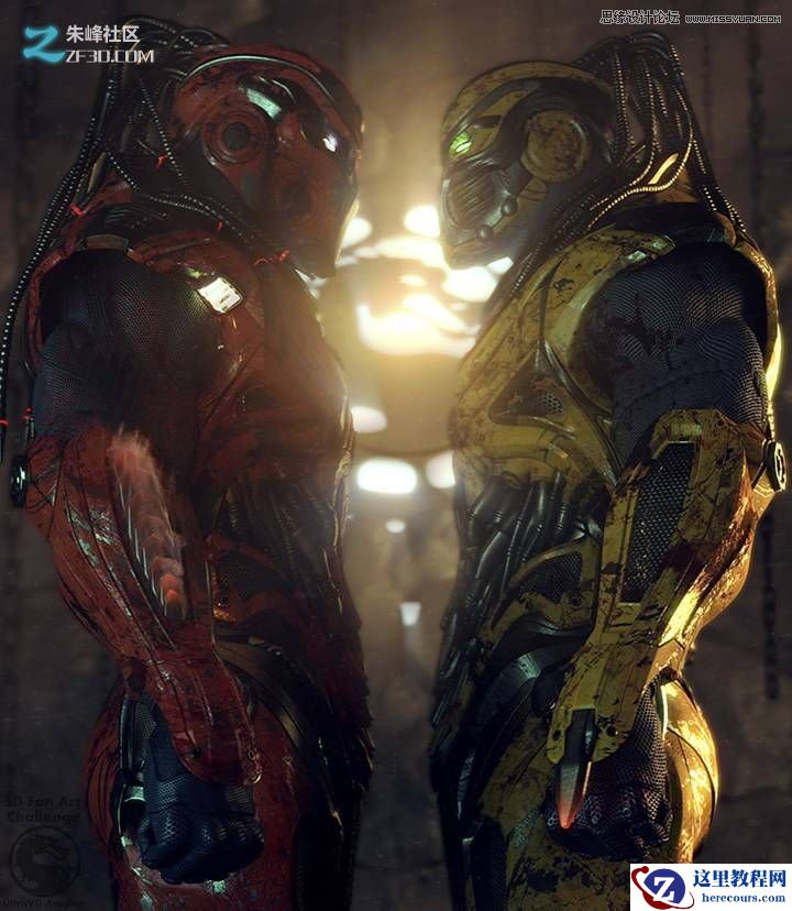 3dmax和zbrush制作格斗机器忍者教程