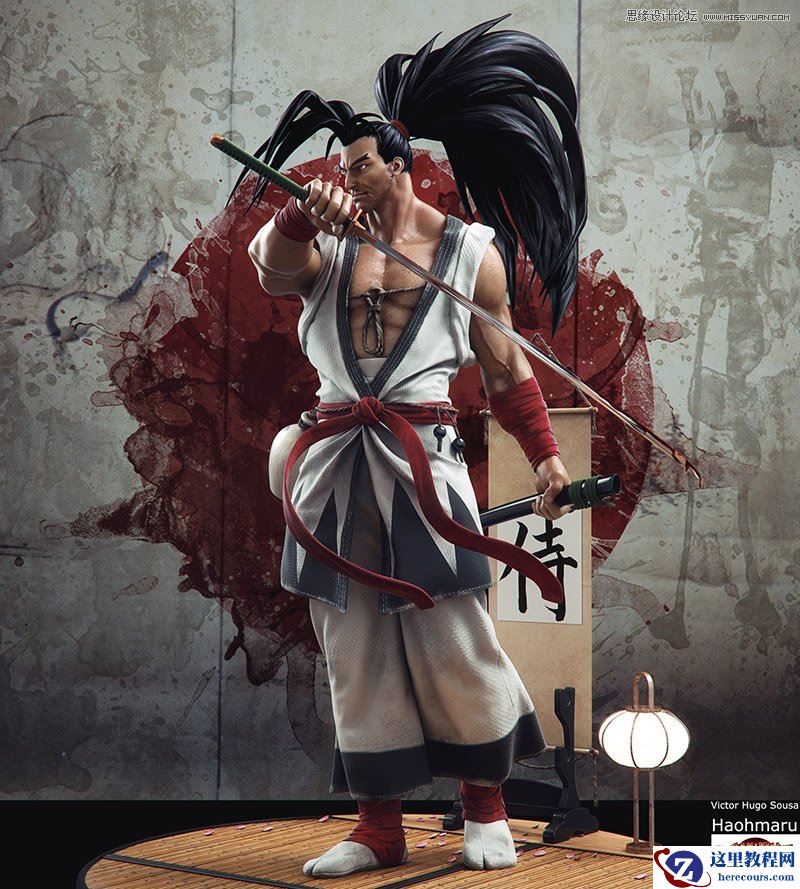 3dMax结合zbrush制作超酷的霸王丸教程