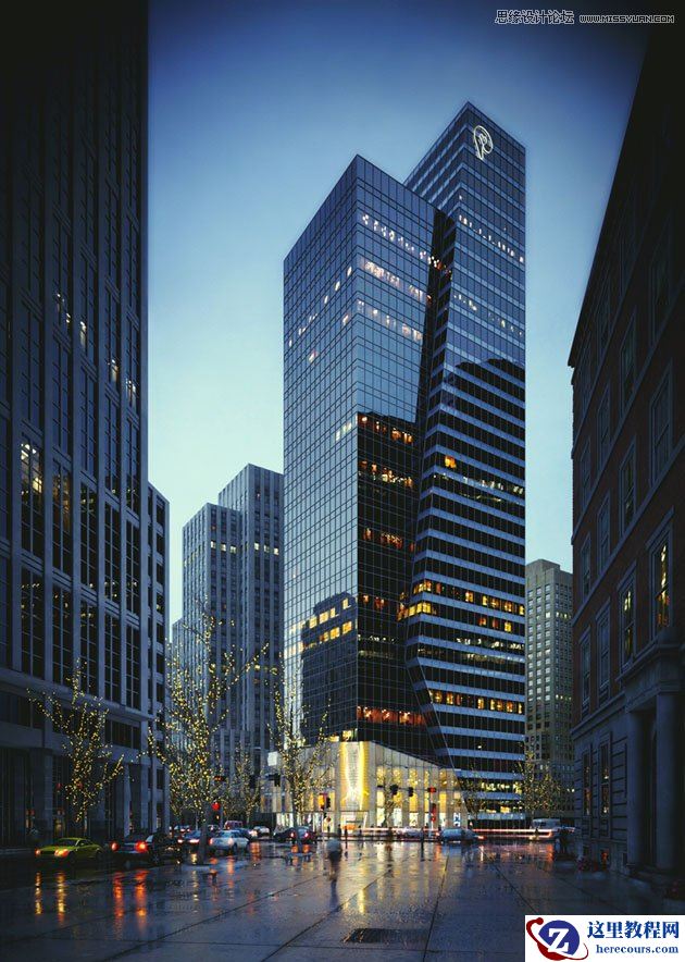 3dmax制作逼真的城市高楼大厦教程