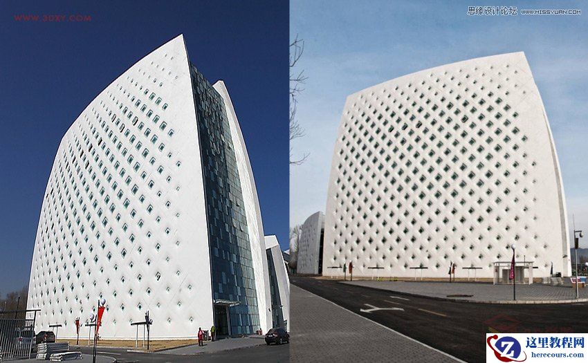 3DMAX教程：制作异形建筑模型的外立面