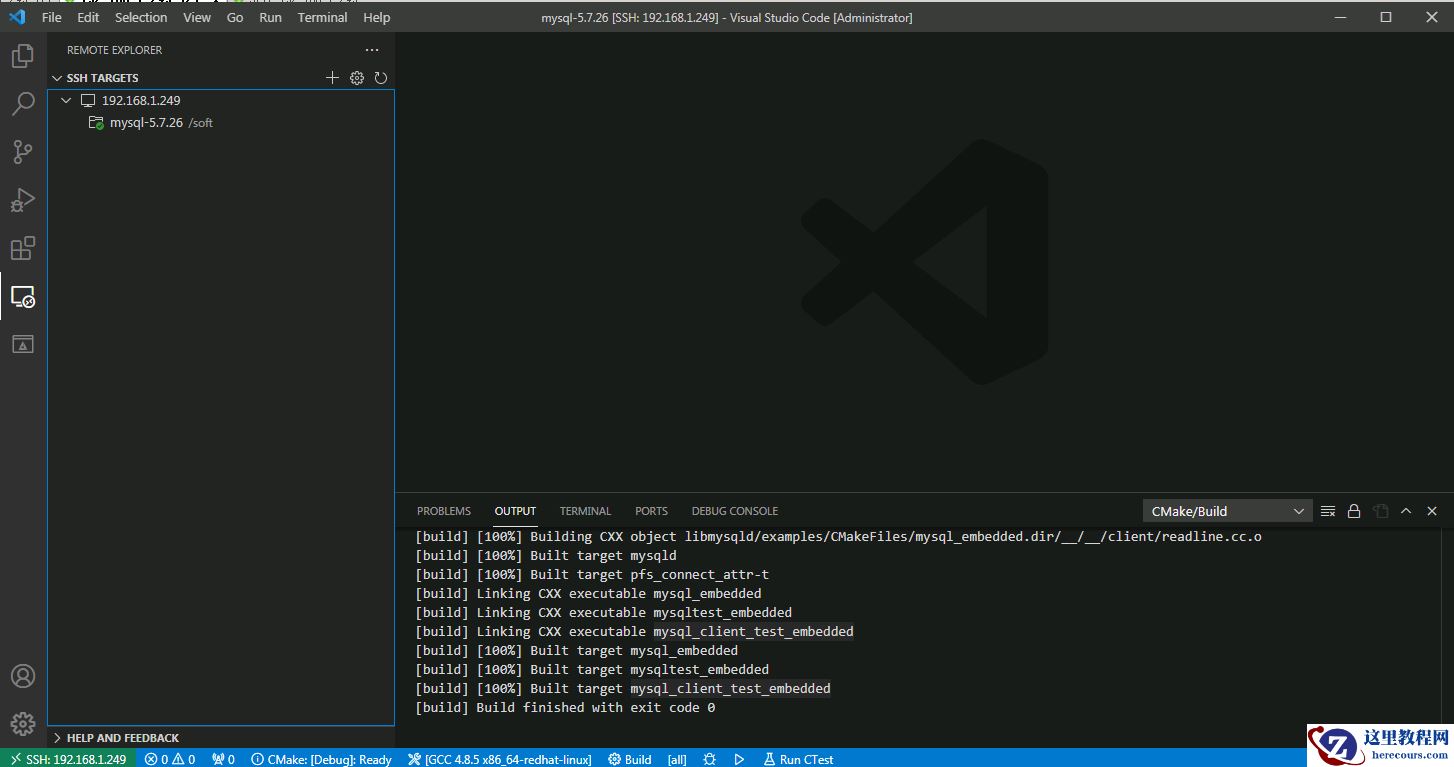 Windows 使用VSCode远程连接到Linux开发调试MySQL