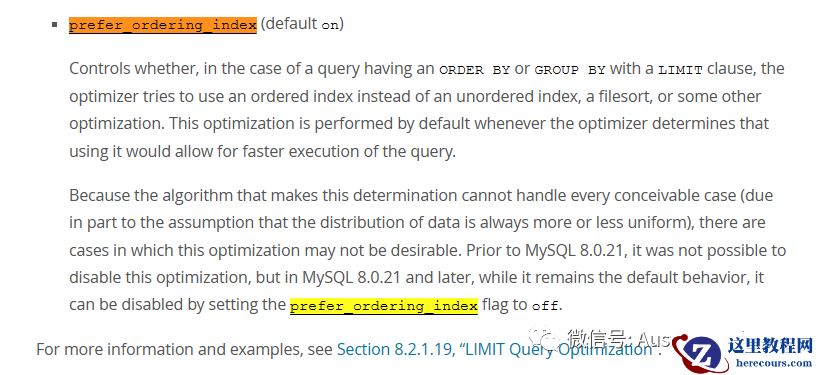 MYSQL   prefer_order_index  的罪责