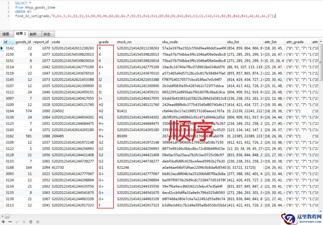 MySQL如何做如等级/成色等特殊顺序的排序