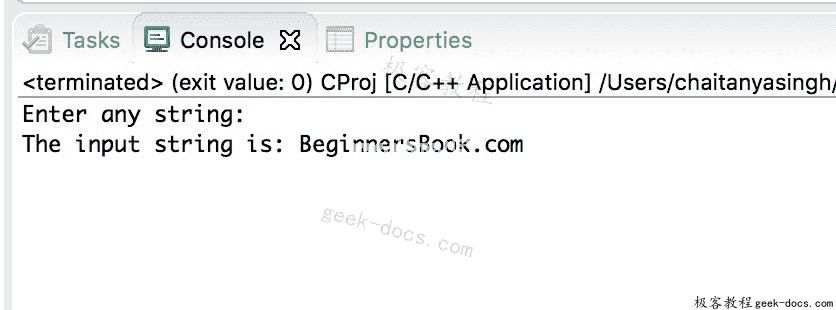 C 程序 使用指针打印字符串