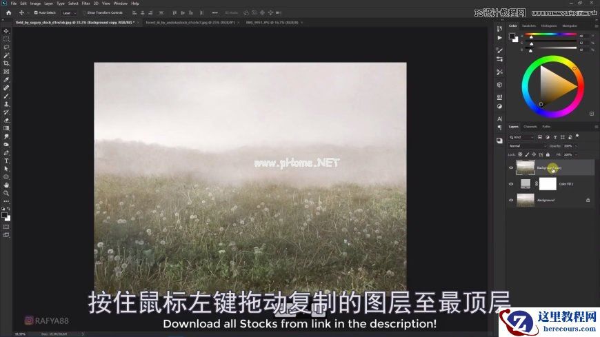 Photoshop创意合成森林中的新娘和鸟笼