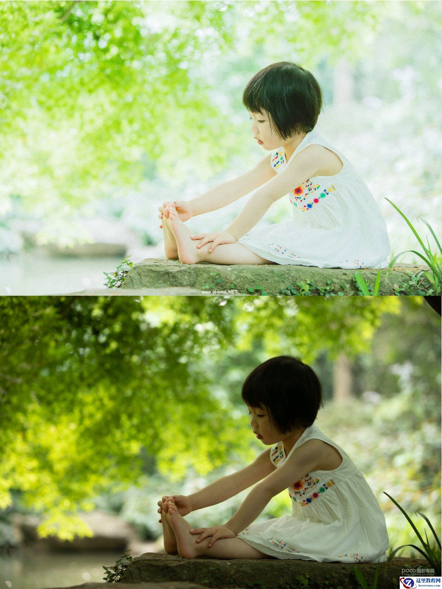 Photoshop结合LR调出小清新儿童外景照片