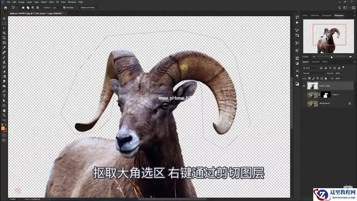 Photoshop合成魔幻主题的发光山羊