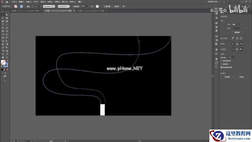 Photoshop结合AI制作抽象动感的丝带