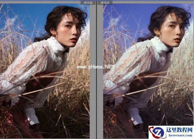 LR调出外景人像复古艺术效果