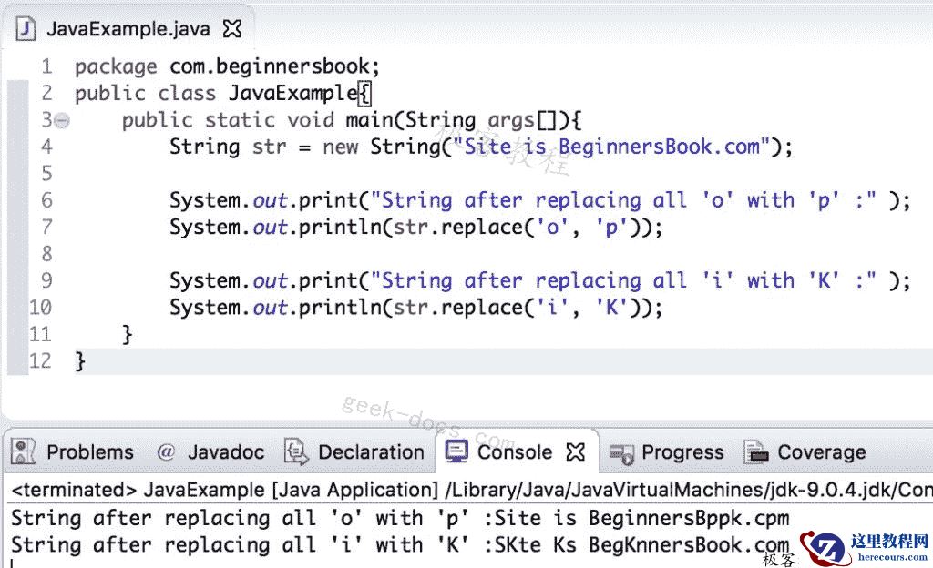 Java String replace,replaceFirst和replaceAll方法