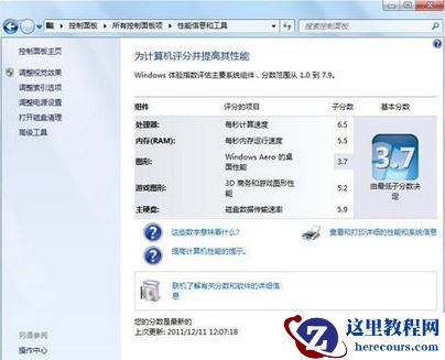 win7系统体验指数分析简介