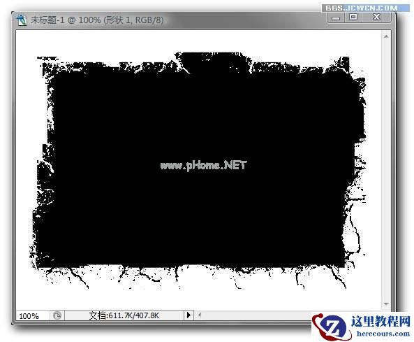 Photoshop给图片添加残破的边框效果,PSDEE.COM