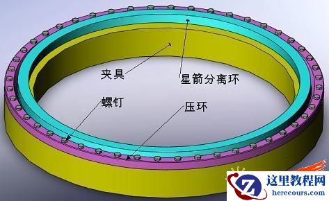 压环与夹具装配示意图