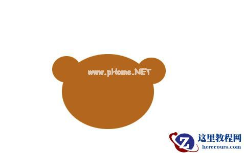 ps怎么手绘一只可爱的棕色小熊?