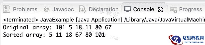 Java 实例 选择排序