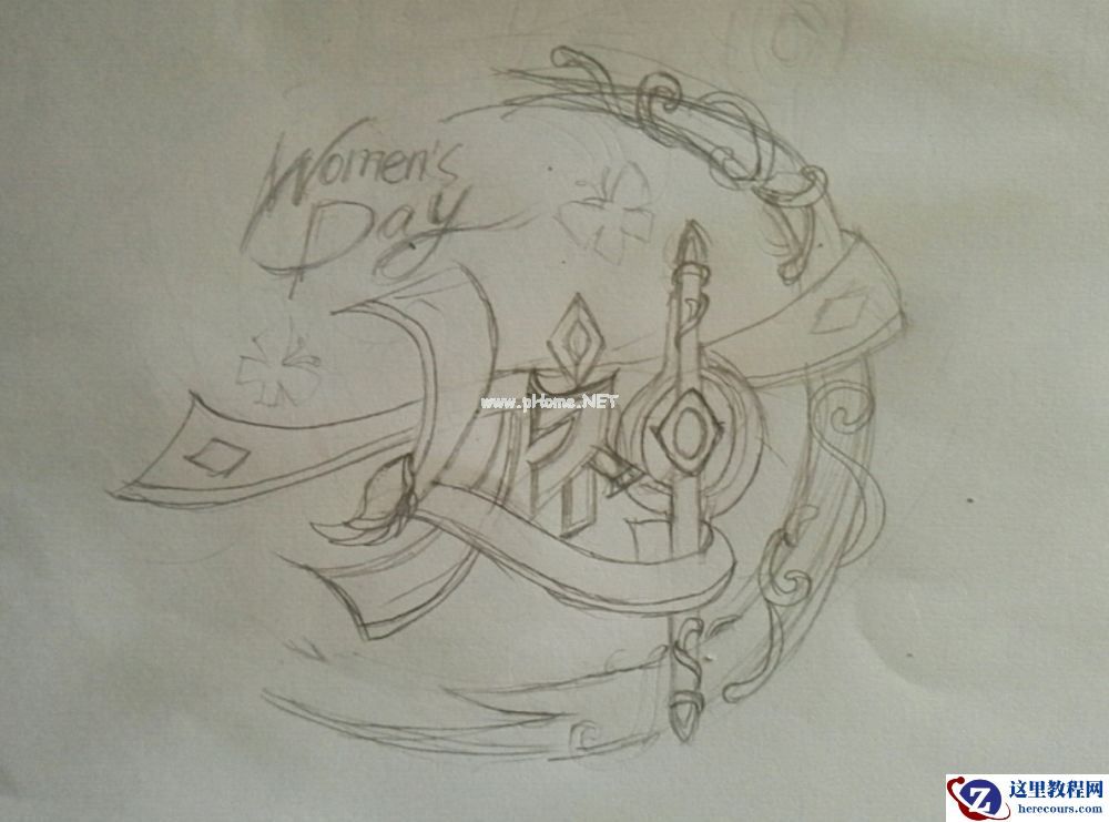 Photoshop制作金属质感的女神节艺术字