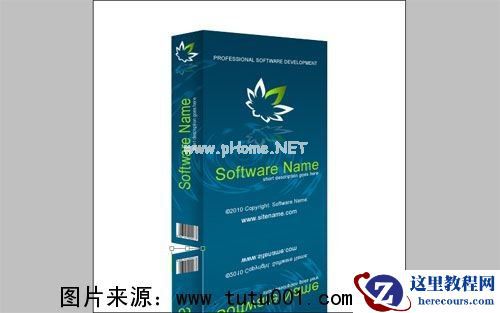 Photoshop纯鼠绘打造青蓝色软件包装盒,PSDEE.COM