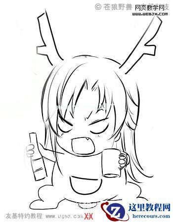 PS绘制可爱卡通Q版漫画的方法与技巧,PSDEE.COOM