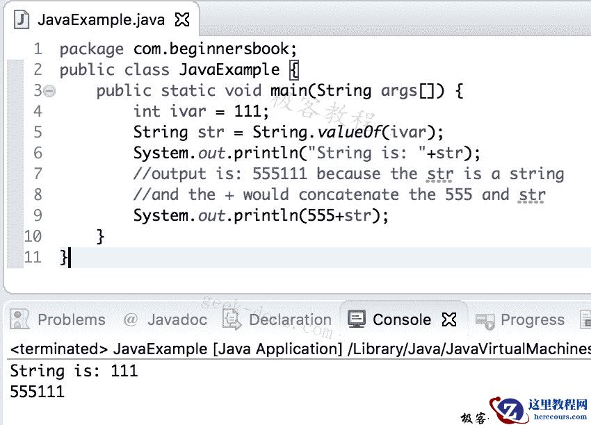 Java 实例 int到String的转换