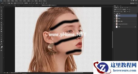 Photoshop创意合成从人物头像中长出的花朵