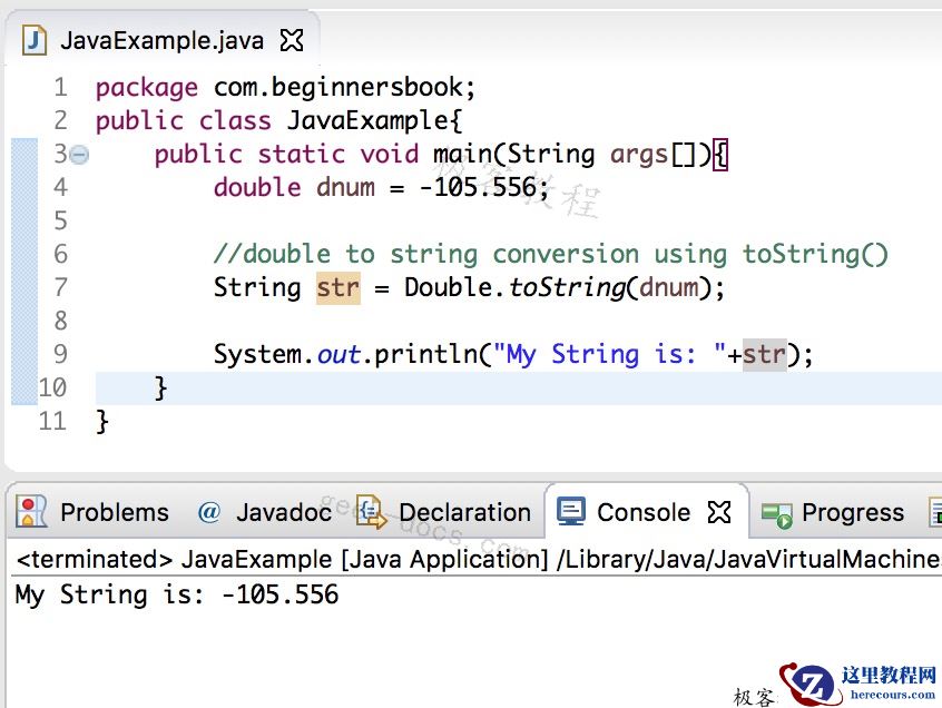 Java 实例 double到字符串的转换