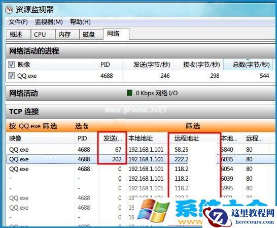 Win7资源监视器怎么样查看QQ好友IP的办法