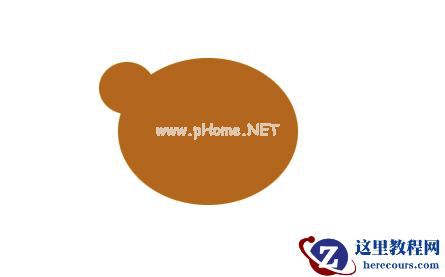 ps怎么手绘一只可爱的棕色小熊?