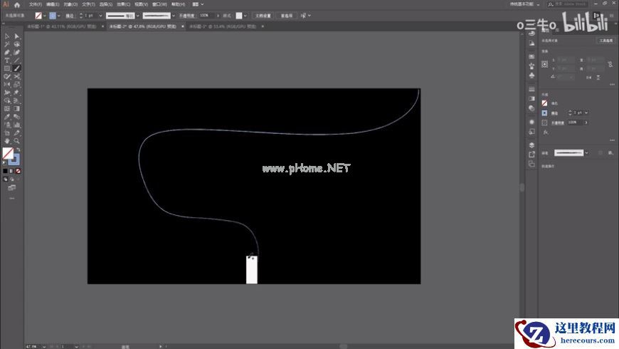 Photoshop结合AI制作抽象动感的丝带