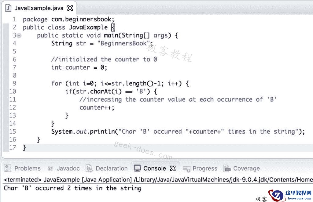 Java Sting charAt()方法