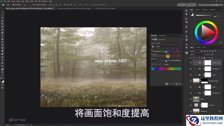 Photoshop创意合成森林中的新娘和鸟笼