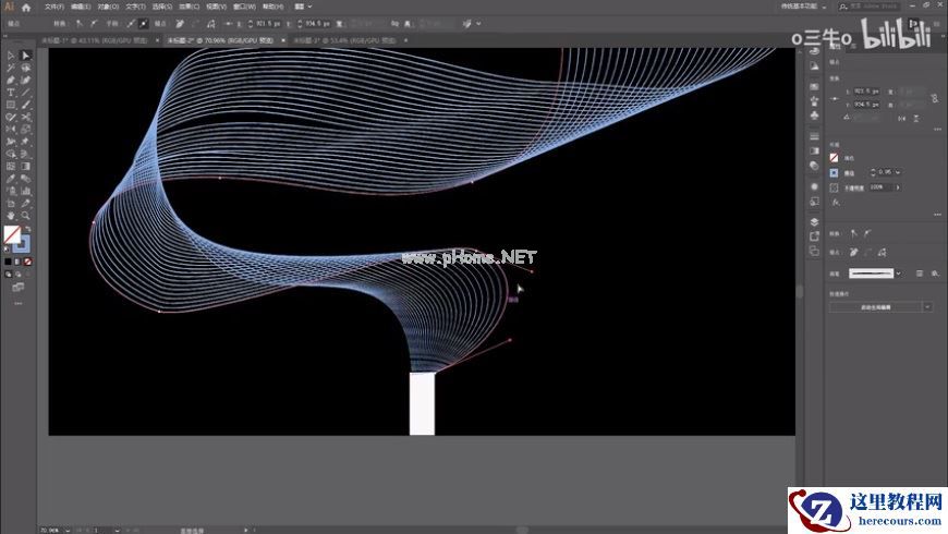 Photoshop结合AI制作抽象动感的丝带