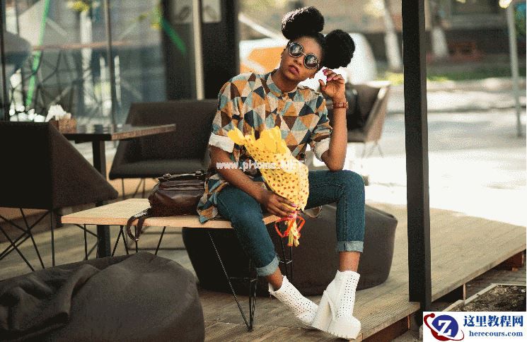 PS抖音故障艺术图