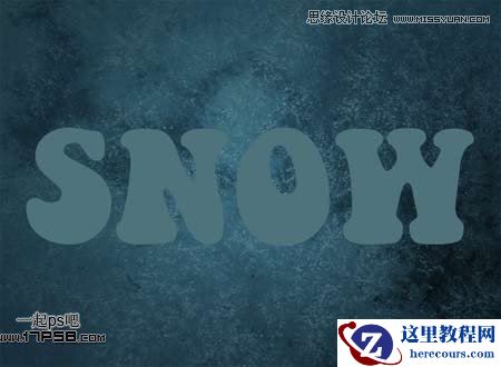 Photoshop制作高光塑料冰雪字教程