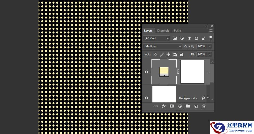 Photoshop制作3D立体风格的矩阵LED字体