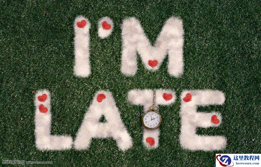 毛茸茸字体：用PS制作动物皮毛艺术字