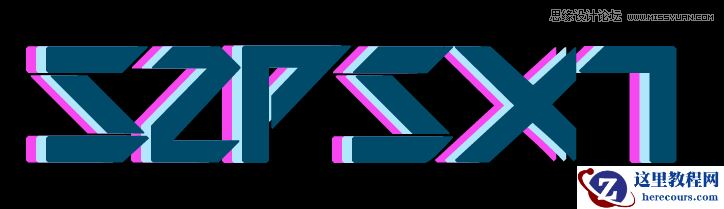 Photoshop设计光彩斑斓的立体字教程