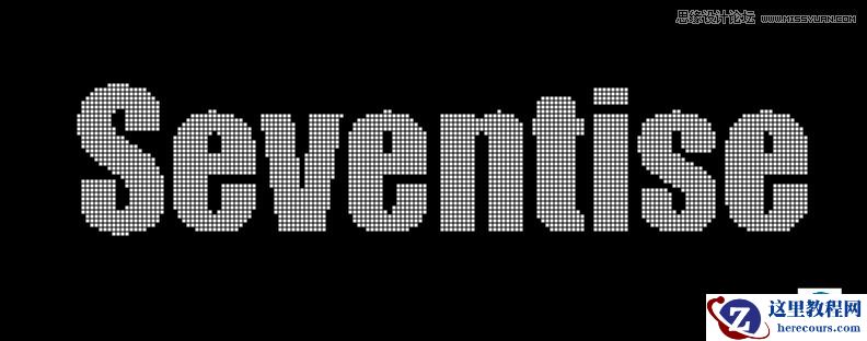 Photoshop制作超酷黑白像素文字效果