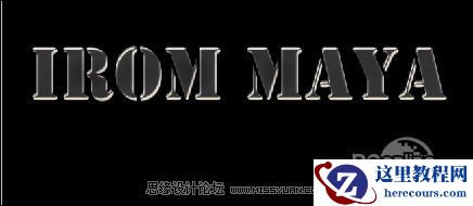 Photoshop制作金属质感文字特效教程