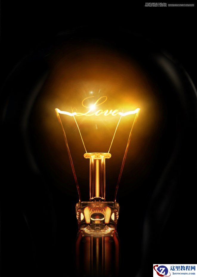 Photoshop制作经典的灯光效果字教程