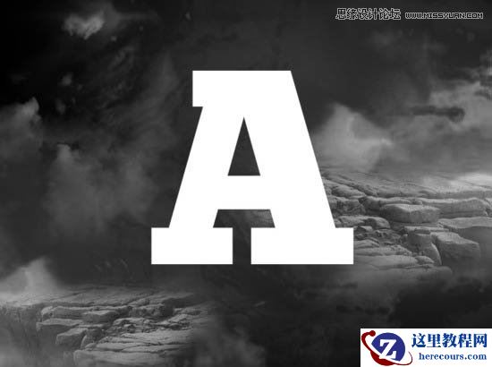 Photoshop制作蓝色场景的岩石艺术字教程