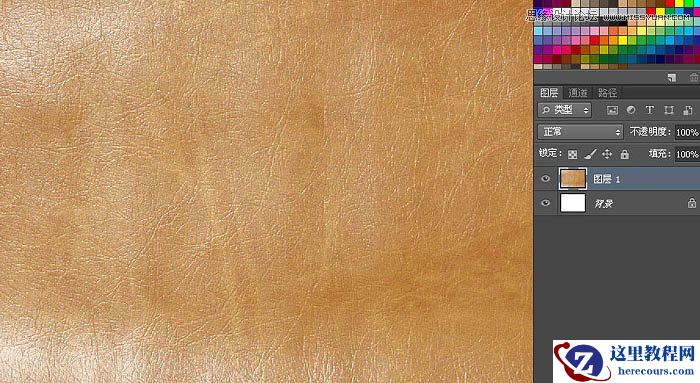 Photoshop制作缝线牛仔布纹效果艺术字