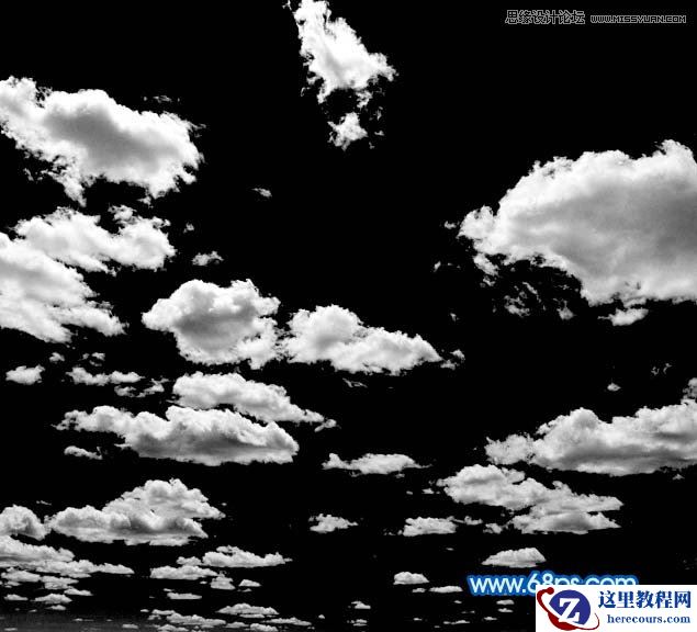 Photoshop制作时尚大气的云朵艺术字教程