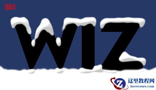 Photoshop制作圣诞节积雪艺术字教程